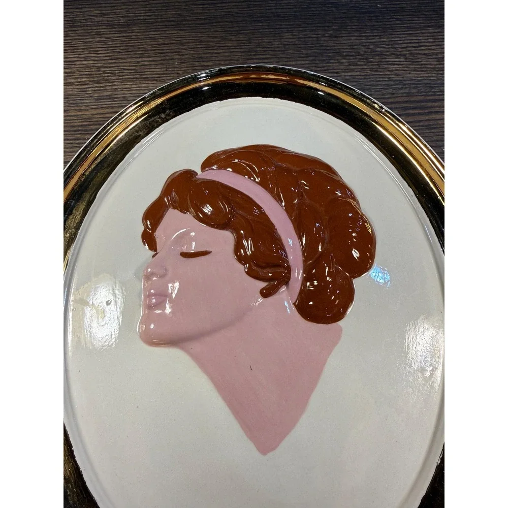 Vintage Duncan‎ Ceramic Lady Wall Plaque 1975
